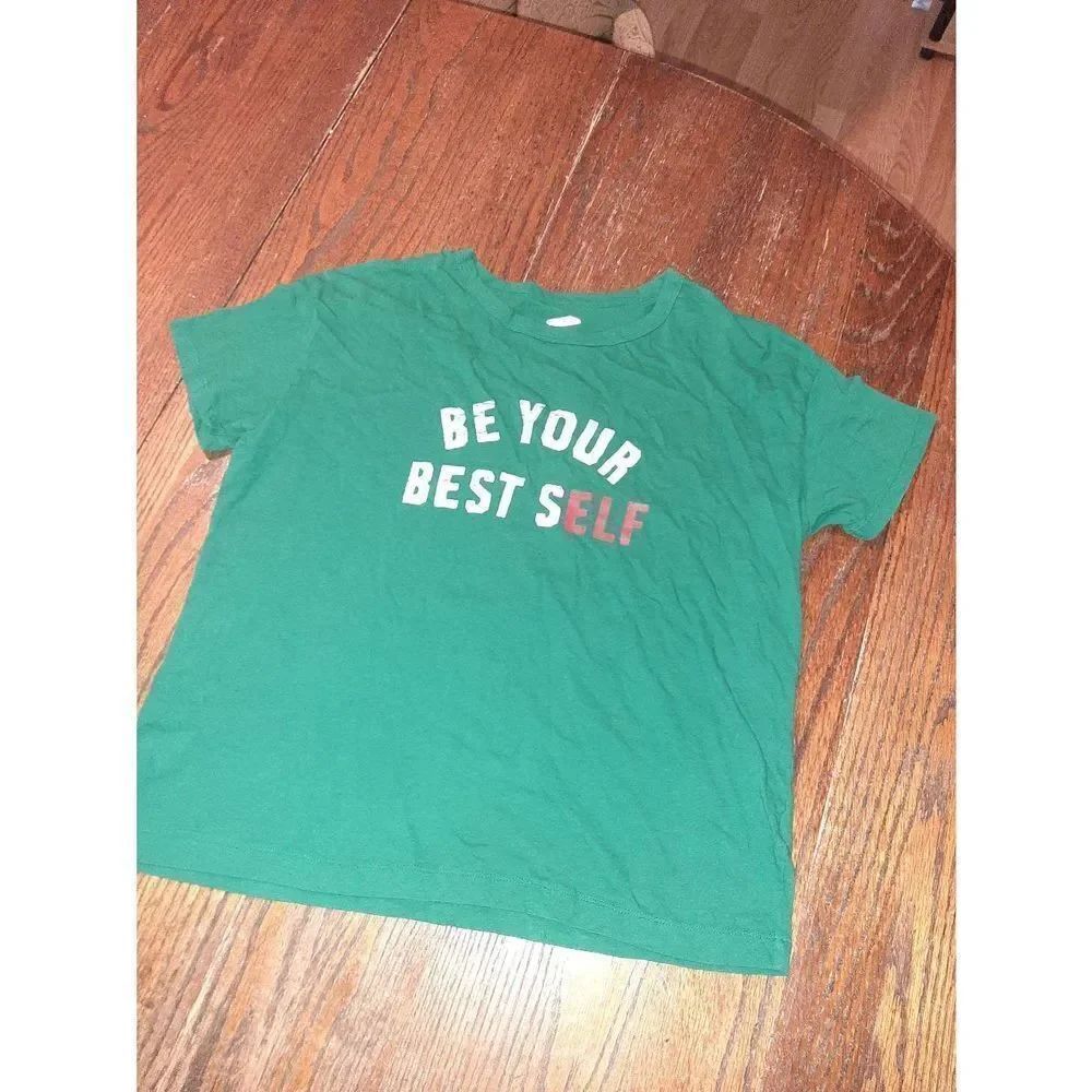 Medium Old Navy Be Your Best Self Short Sleeve Holiday Christmas Tee TShirt Top